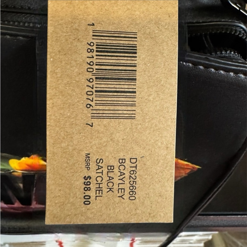 Floral Black Handbag - Picture 7 of 7